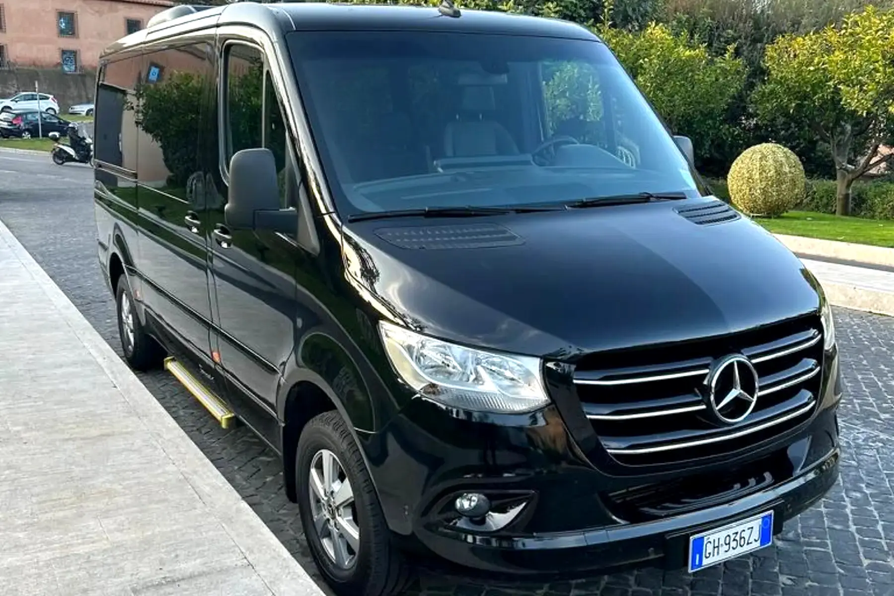 Black Mercedes-Benz Sprinter