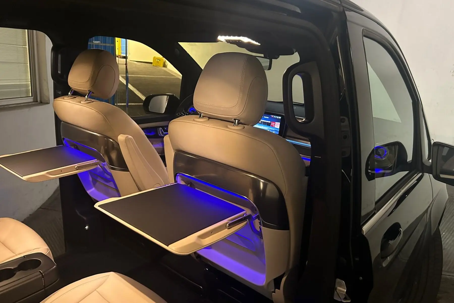 Comfortable Mercedes-Benz V-Class passenger interior